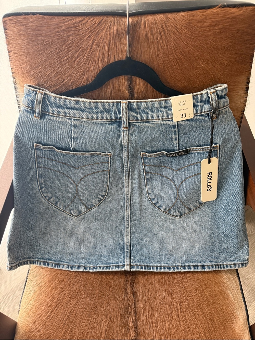 ROLLA'S A-Line Denim Mini Skirt - Size 31 - NWT